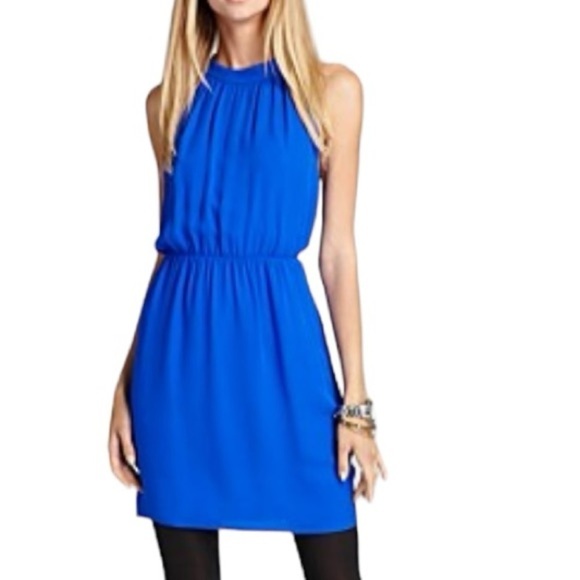 Theory Avrex Sleeveless Office Cocktail Silk Georgette Dress -Blue -Size 6 - NWT